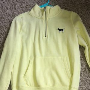 A PINK quarter zip sweatshirt